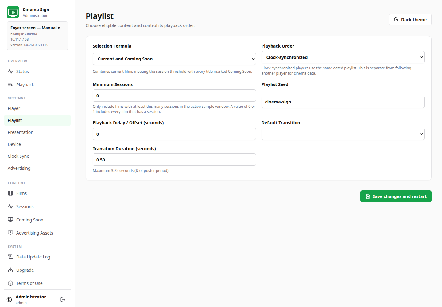 Selection Formula and Playback Order are separate choices